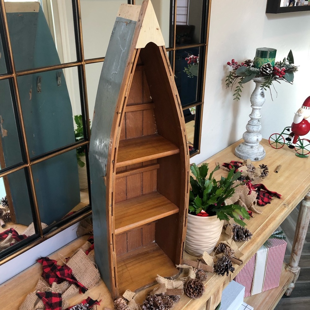Vintage Nautical Boat Display Shelf
